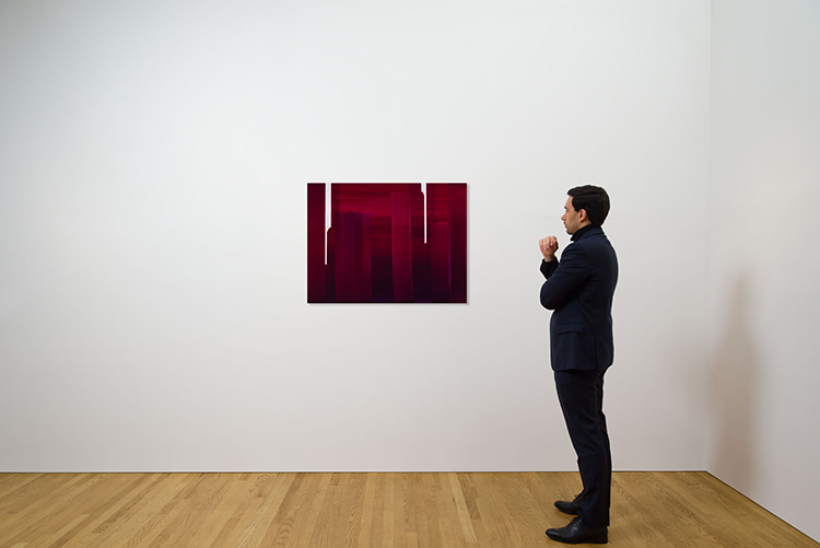 In Absentia (Deep Magenta - Bright White) by Wanda Koop