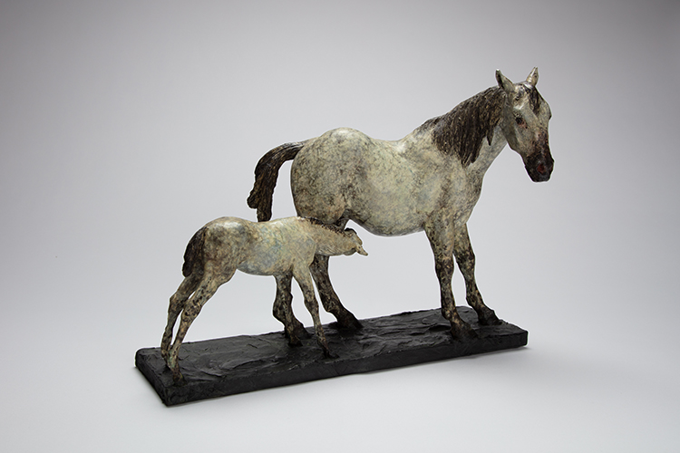 Camargue Mare and Foal by Joseph Hector Yvon (Joe) Fafard