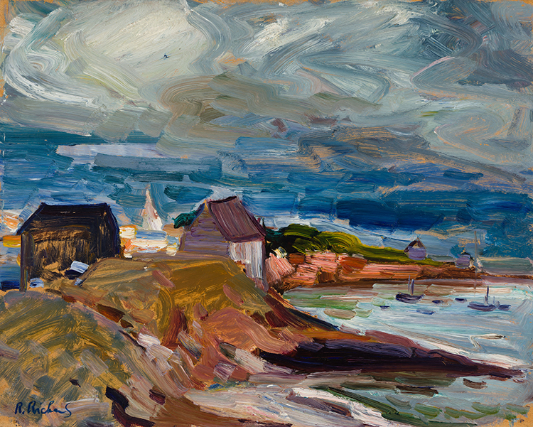 Sur le bord de la mer, près de Coin-du-Banc, Gaspésie par René Jean Richard