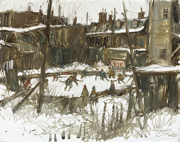 La Patinoire d'arrière Rue St. André – Montréal by John Geoffrey Caruthers Little