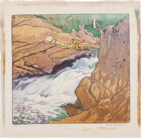 Rushing River par Walter Joseph (W.J.) Phillips