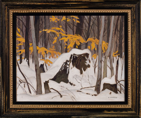 Beech Leaves in Winter by Alfred Joseph (A.J.) Casson