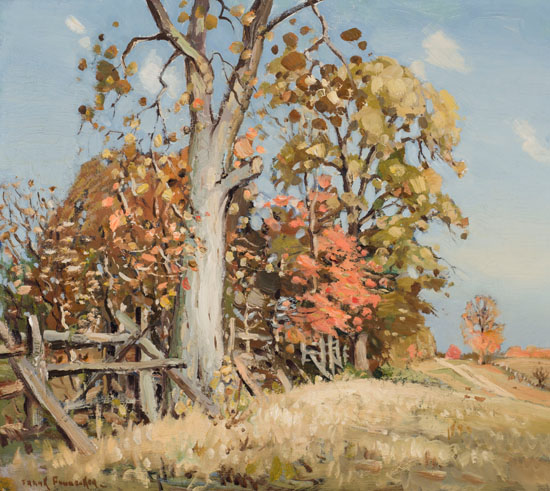 Farm Fence in Autumn par Frank Shirley Panabaker