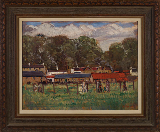 Country Show / Landscape with Horses (verso) par Maurice MacGonigal