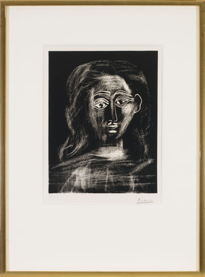 Jacqueline aux cheveux flous, en buste (B. 1091) by Pablo Picasso