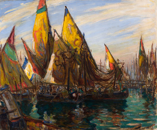 Venetian Fishing Boats by Manly Edward MacDonald