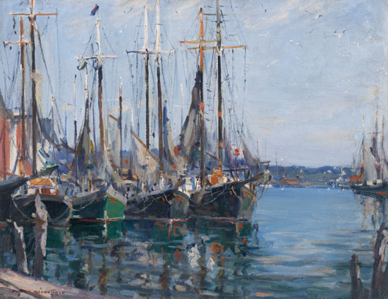 Ships in the Harbour by Manly Edward MacDonald