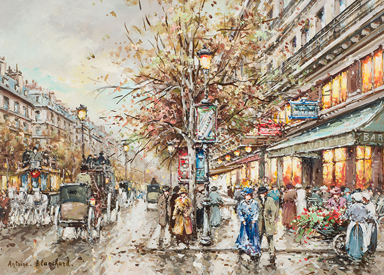 Le Théâtre des Variétés, à Paris en 1900 par Antoine Blanchard