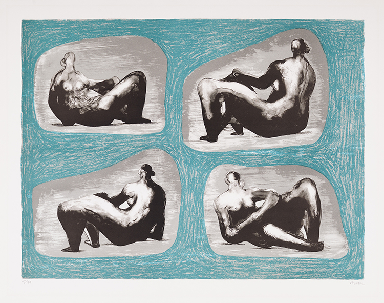 Four Reclining Figures - Caves by Henry  Moore