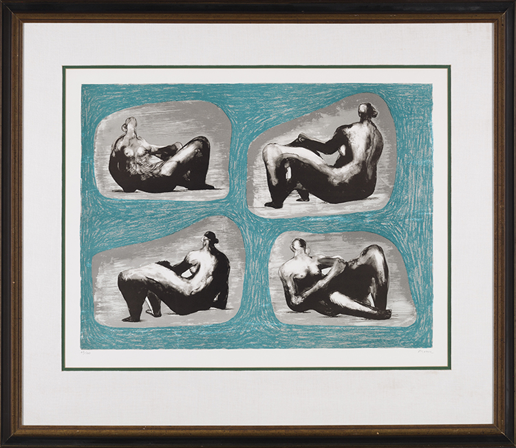 Four Reclining Figures - Caves by Henry  Moore