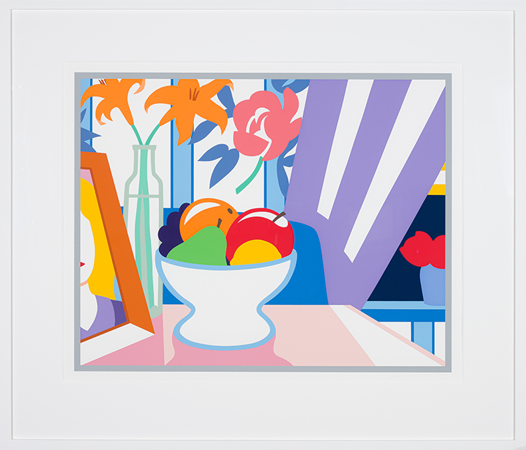 Still Life with Lilies and Mixed Fruit by Tom Wesselmann