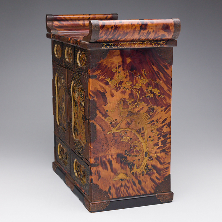 A Rare Japanese Gold Lacquer and Tortoiseshell Table Cabinet, Meiji Period, 19th Century by  Japanese Art