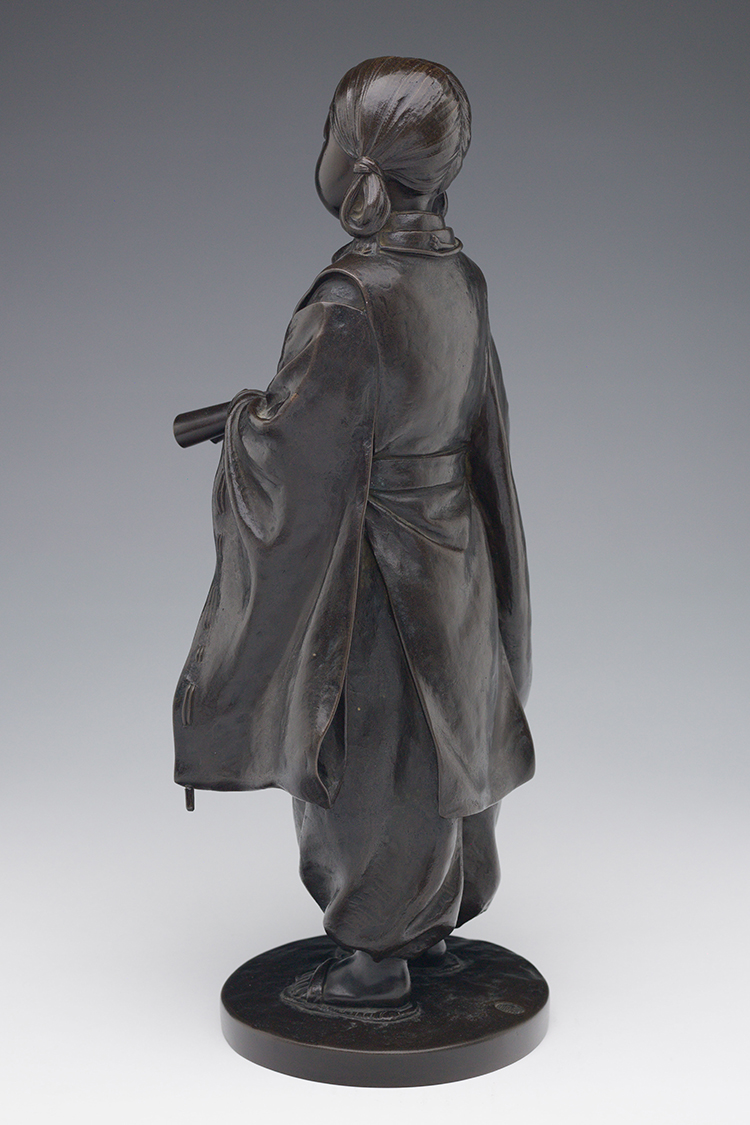 Japanese Bronze Okimono of Prince Shotoku, Signed, Meiji Period, Late 19th Century by  Japanese Art