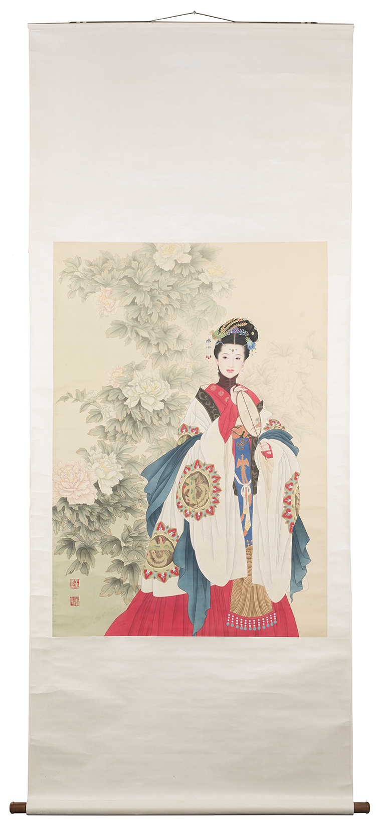 Beauty with Fan par Attributed to Wang Meifang