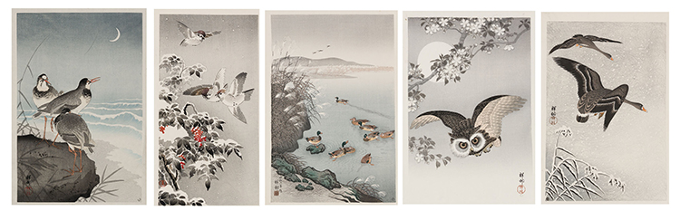 Five Shin Hanga Woodblock Prints by  Japanese School