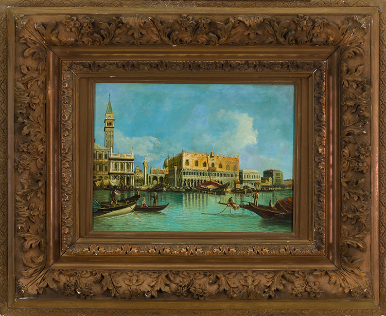 Venetian Canal by F. Riccardi