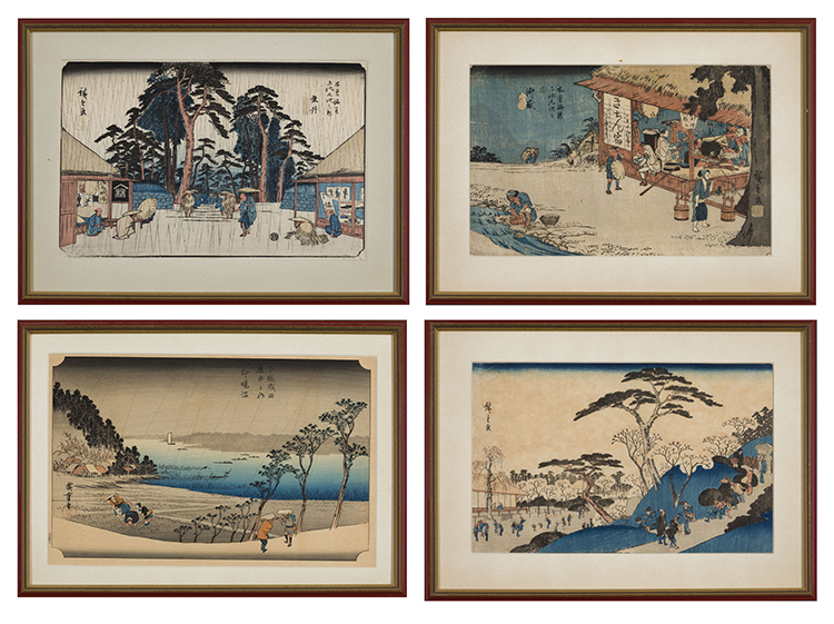 Four Woodblock Prints par Ando Hiroshige