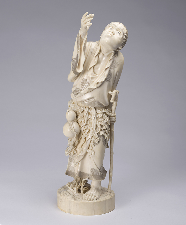 A Large Japanese Ivory Carved Figure of a Sennin, Tokyo School, Circa 1900 by  Japanese Art