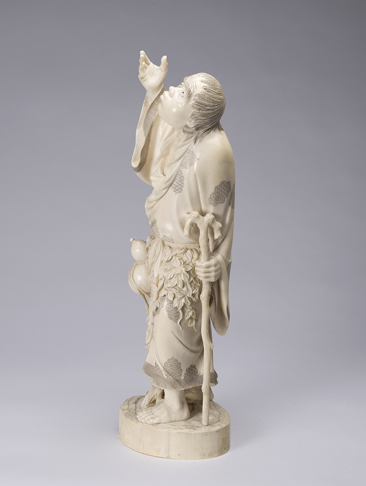 A Large Japanese Ivory Carved Figure of a Sennin, Tokyo School, Circa 1900 by  Japanese Art