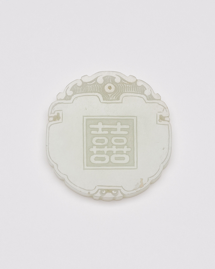 A Chinese White Jade 'Boy and Bat' Pendant, 18th to 19th Century by Chinese Artist