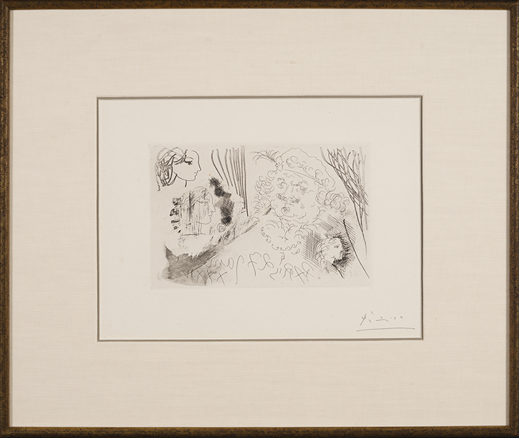 Rembrandt et têtes de femmes par Pablo Picasso