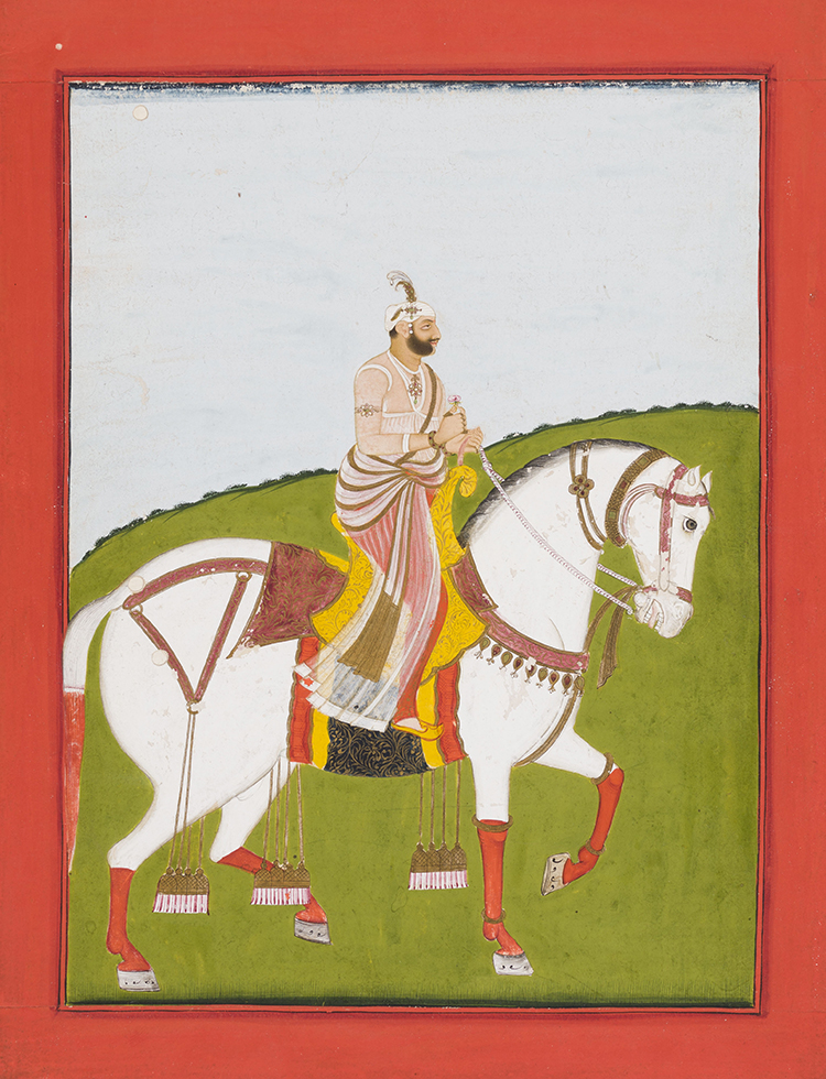 Sikh School, 19th Century, Prince on Horseback par Indian Art