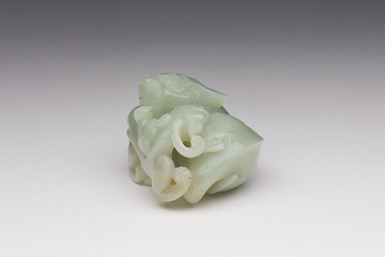 A Chinese Pale Celadon Jade Mythical Beast Group, Mid 20th Century par  Chinese Art