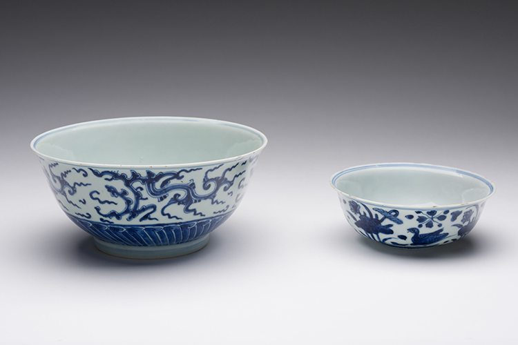A Large Chinese Blue and White 'Dragon' Bowl, Kangxi Period (1664 - 1722) by  Chinese Art