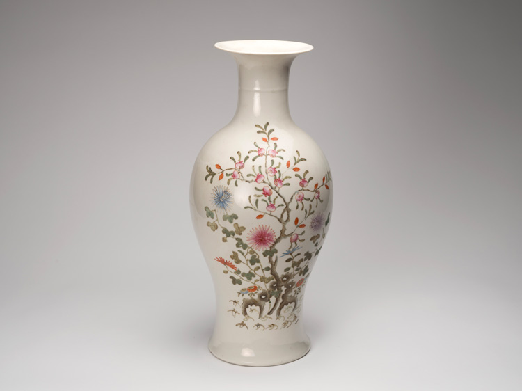 A Chinese Famille Rose Baluster Vase, Hongxian Mark, Republican Period by  Chinese Art