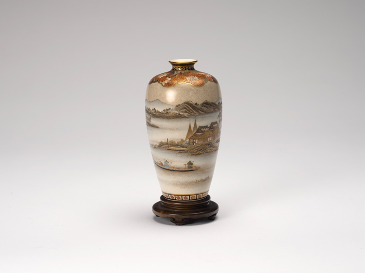 A Japanese Satsuma 'Landscape' Vase, Meiji Period, Circa 1900 par Yabu Meizan