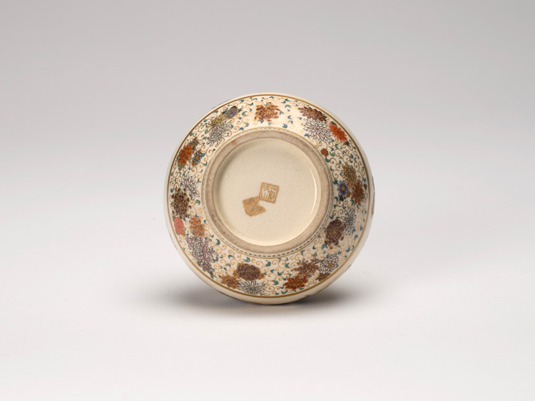 A Japanese Satsuma 'Figural' Bottle Vase, Meiji Period, Circa 1900 by Yabu Meizan