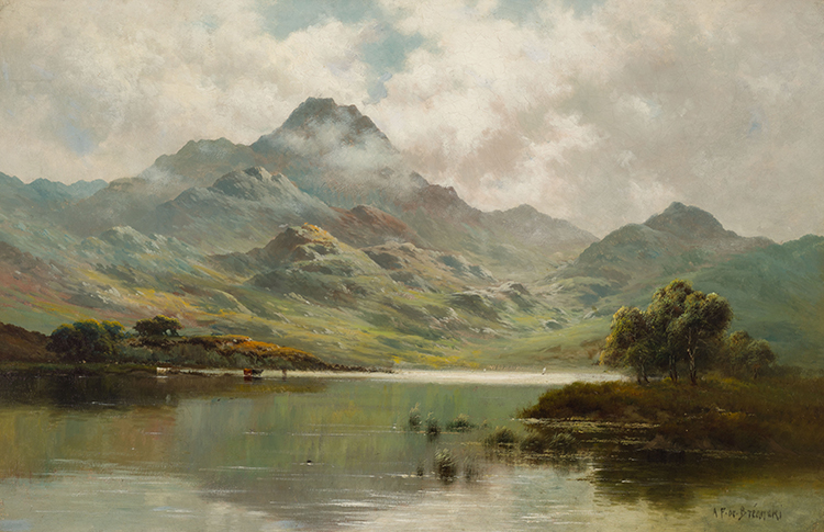 Llyn Agnes, North Wales par Alfred Fontville de Breanski Jr.