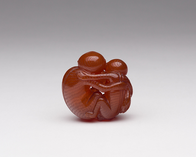 A Finely Carved Chinese Amber 'Monkey' Group, 19th Century by  Chinese Art