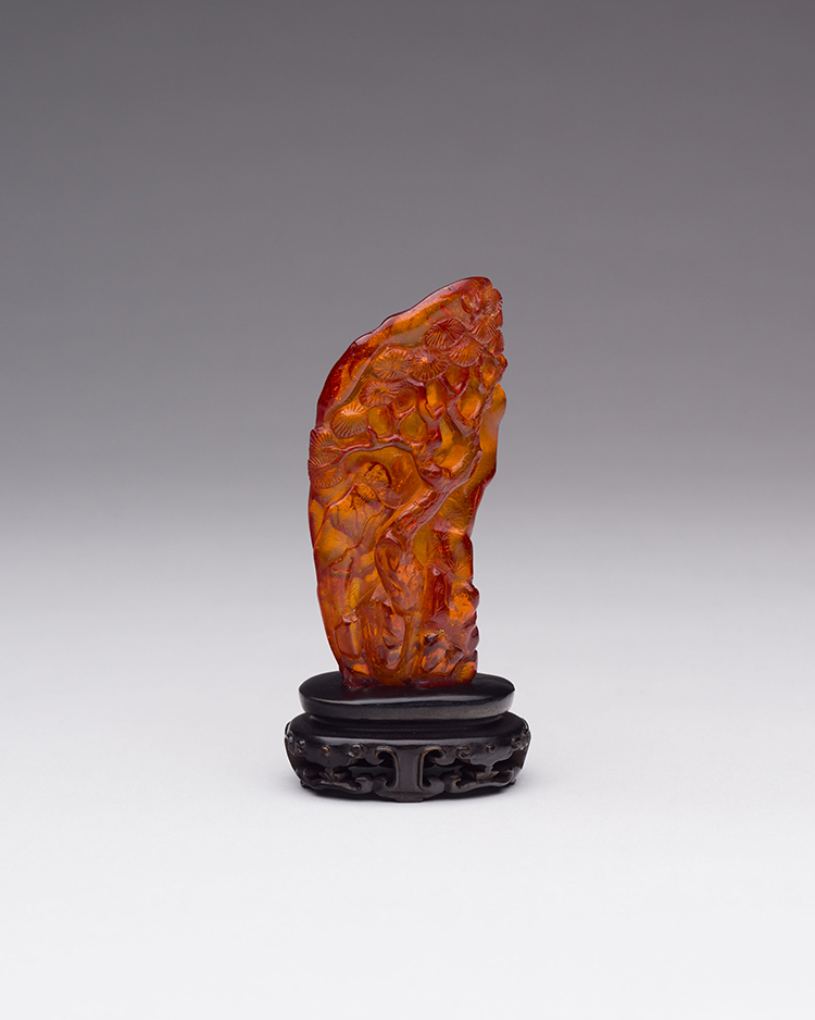 A Chinese Amber Carved Immortal, 19th Century by  Chinese Art