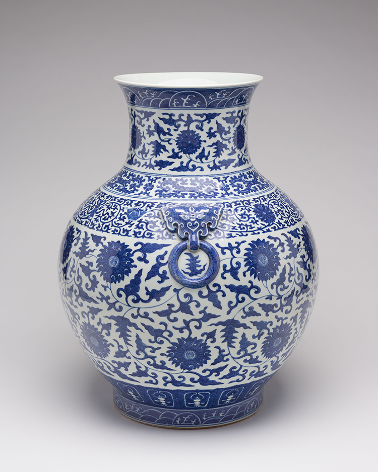 A Large Chinese Blue and White Ming-Style Hu Vase, Qianlong Mark, 19th Century by  Chinese Art