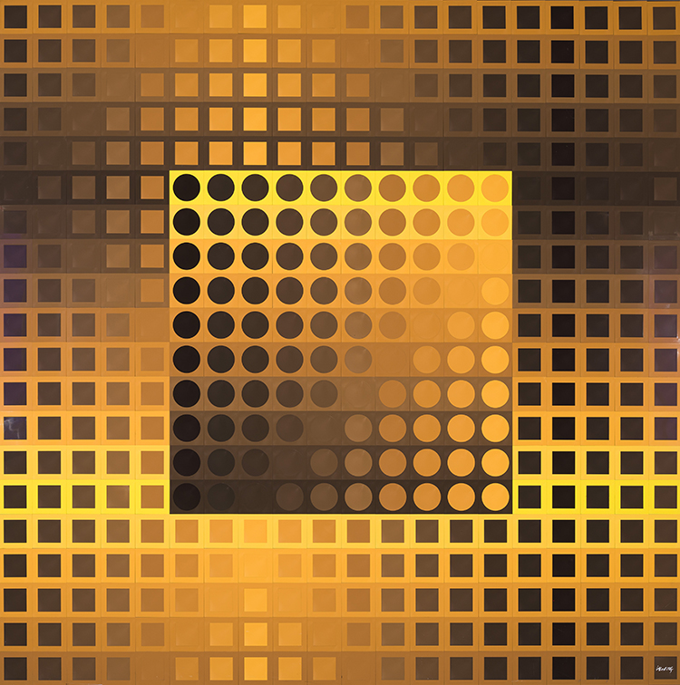 Monocolor Yellow/Yellow by Victor Vasarely