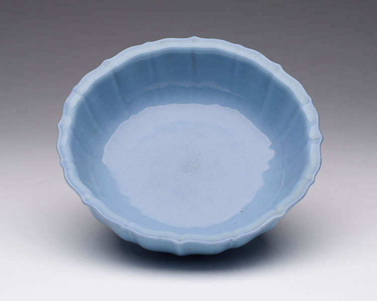 A Chinese Lavender Blue Glazed Footed Narcissus Planter, Yonghzheng Mark, Republican Period by  Chinese Art