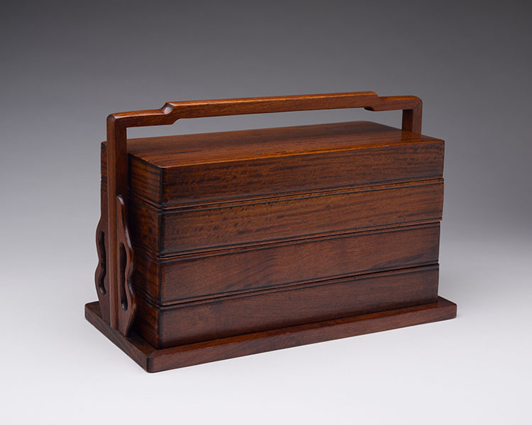 A Chinese Huanghuali Three-Tiered Picnic Box, 19th Century by  Chinese Art
