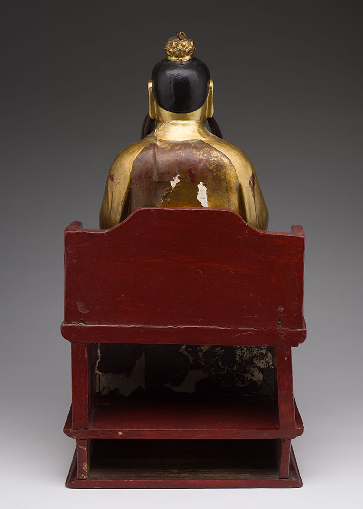 A Chinese Gilt Lacquer Seated Figure of a Daoist Sage, 19th Century by  Chinese Art