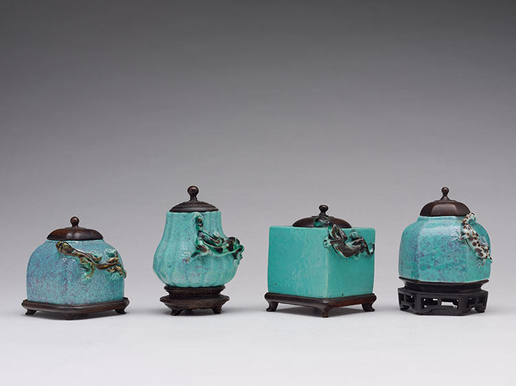 Four Chinese Robin's Egg-glazed Scholar's Vessels, Early 20th Century by  Chinese Art