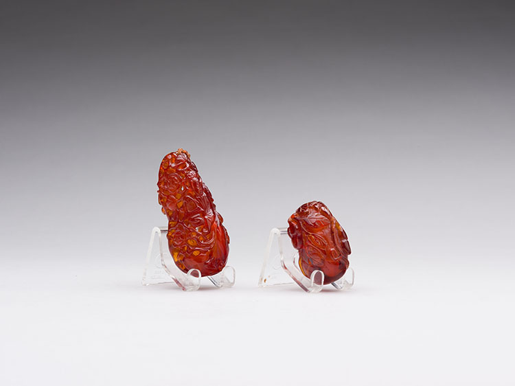 Chinese Amber Carved Snuff Bottle and Pendant, 18th/19th Century by  Chinese Art