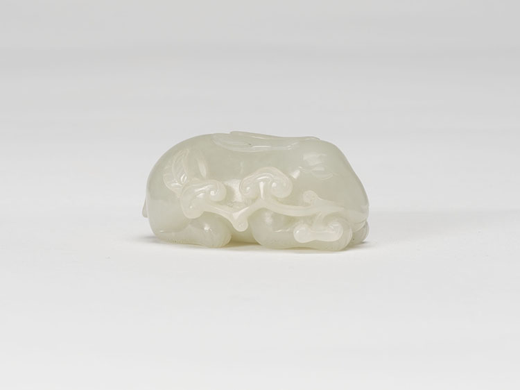 A Chinese White Jade Figure of a Rabbit, Late Qing Dynasty by  Chinese Art