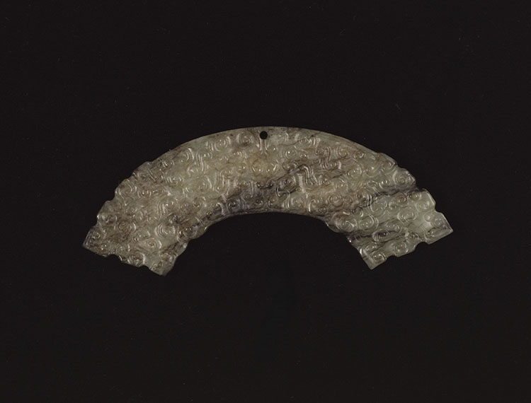 A Chinese Archaistic Mottled Jade Huang-Form Pendant, Qing Dynasty by  Chinese Art