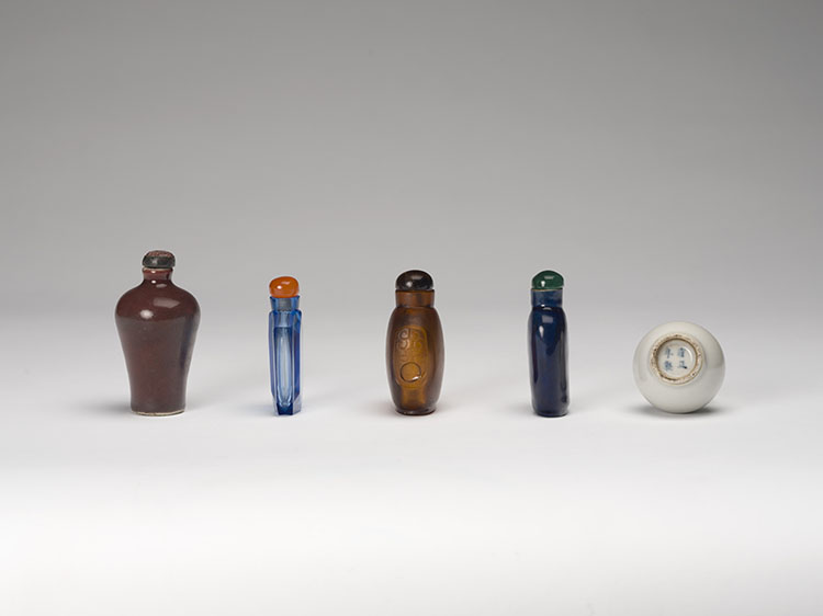 Group of Five Chinese Snuff Bottles, 19th/20th Century by  Chinese Art