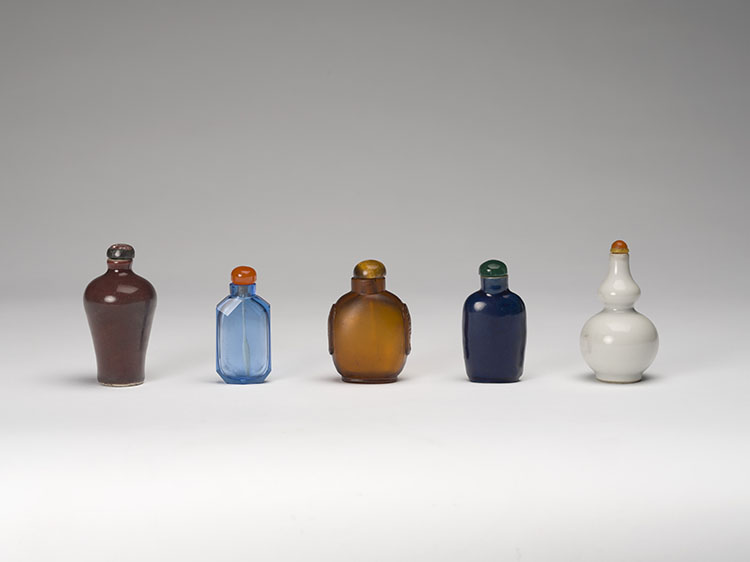 Group of Five Chinese Snuff Bottles, 19th/20th Century by  Chinese Art