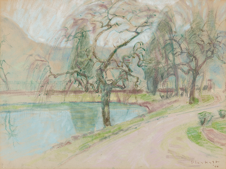 Small Lake Near Paris by Joseph Francis (Joe) Plaskett