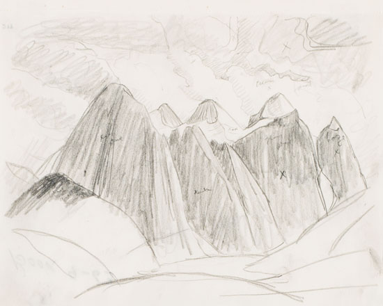 Rocky Mountain Drawing 9 - 63 par Lawren Stewart Harris