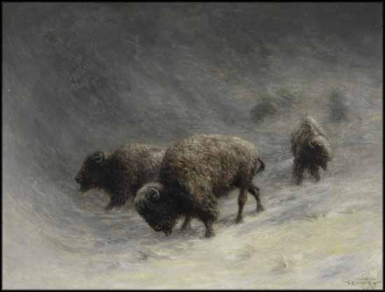 Buffalo in a Blizzard by Frederick Arthur Verner