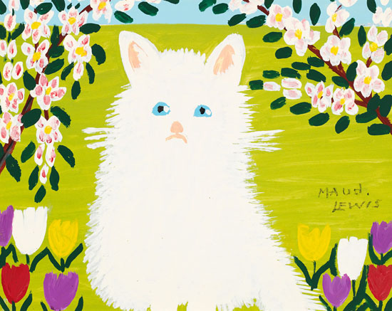 White Cat par Maud Lewis