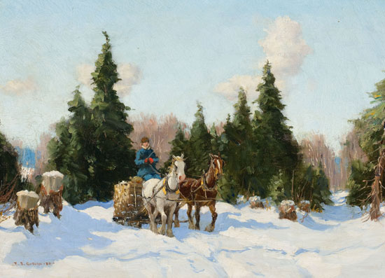Logging in Winter by Frederick Simpson Coburn
